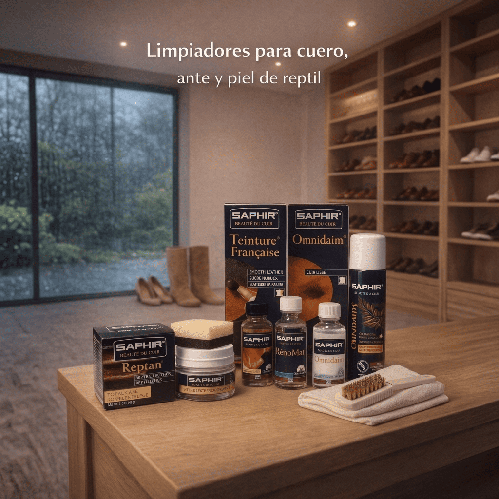 Productos de cuidado de la piel y calzado